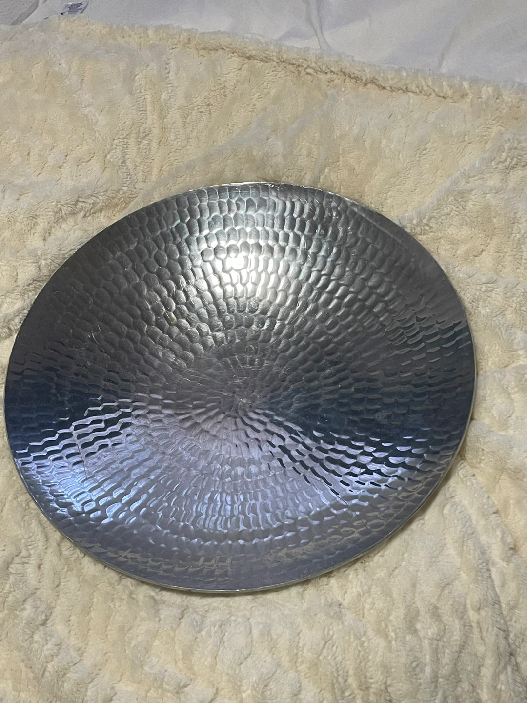 An Over Sized 17inch Pounded metal Bowl - photo 3