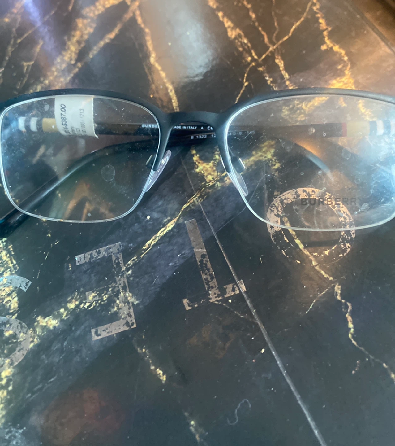 Men’s Burberry Prescription Glasses with tags