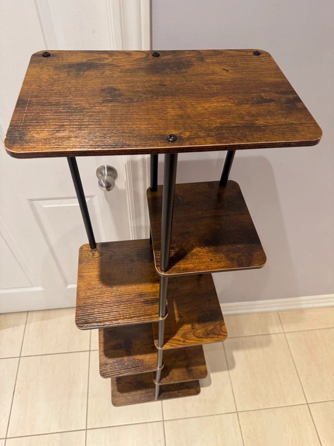 Tall Wood Plant Stand - photo 2
