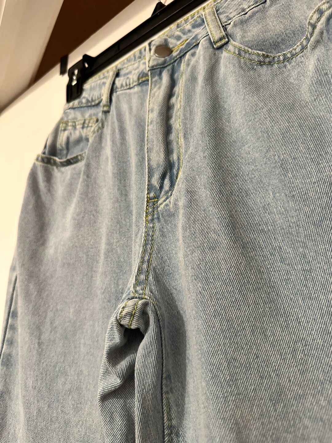 High Waist Light Wash Denim Jeans Size XS - photo 2
