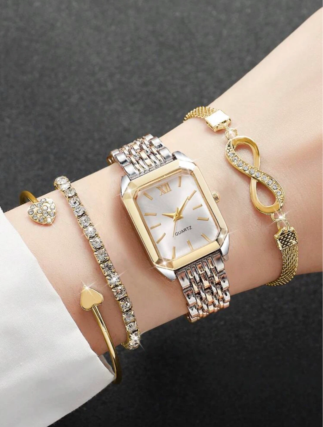 New Women's Watch and Bracelet Set