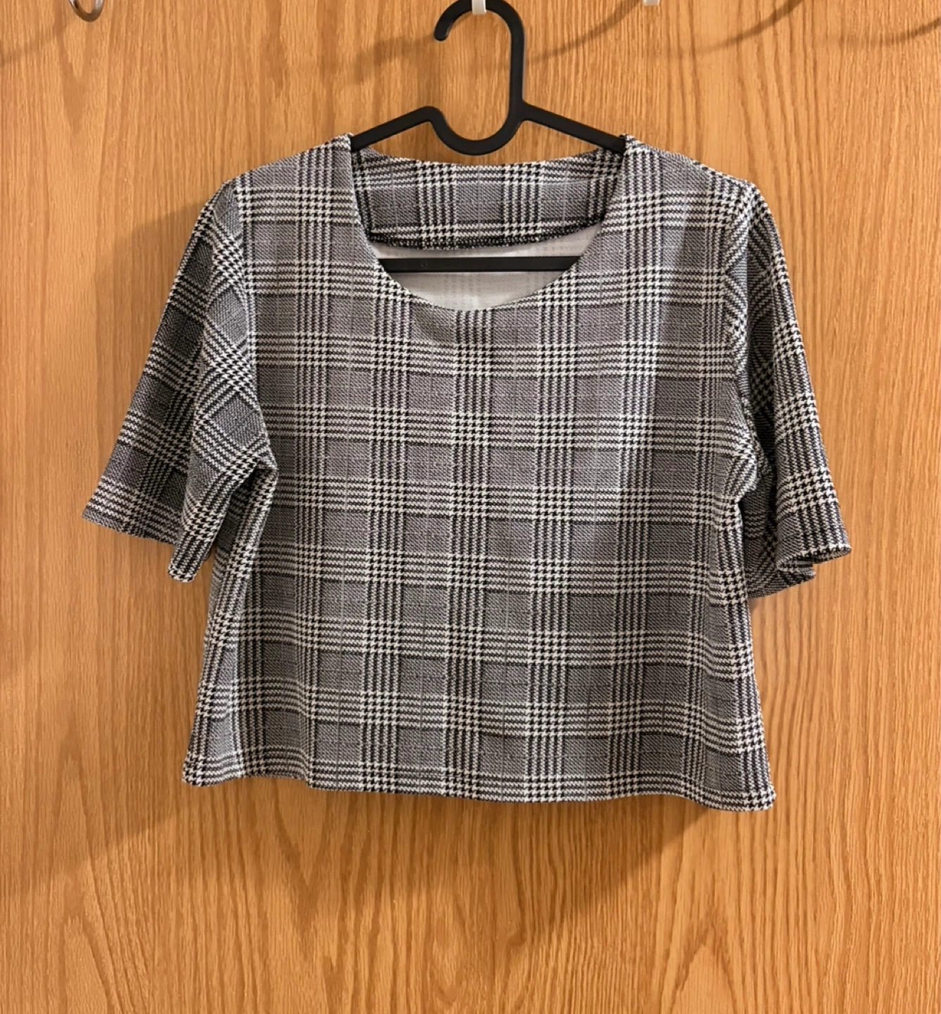 Plaid cropped top