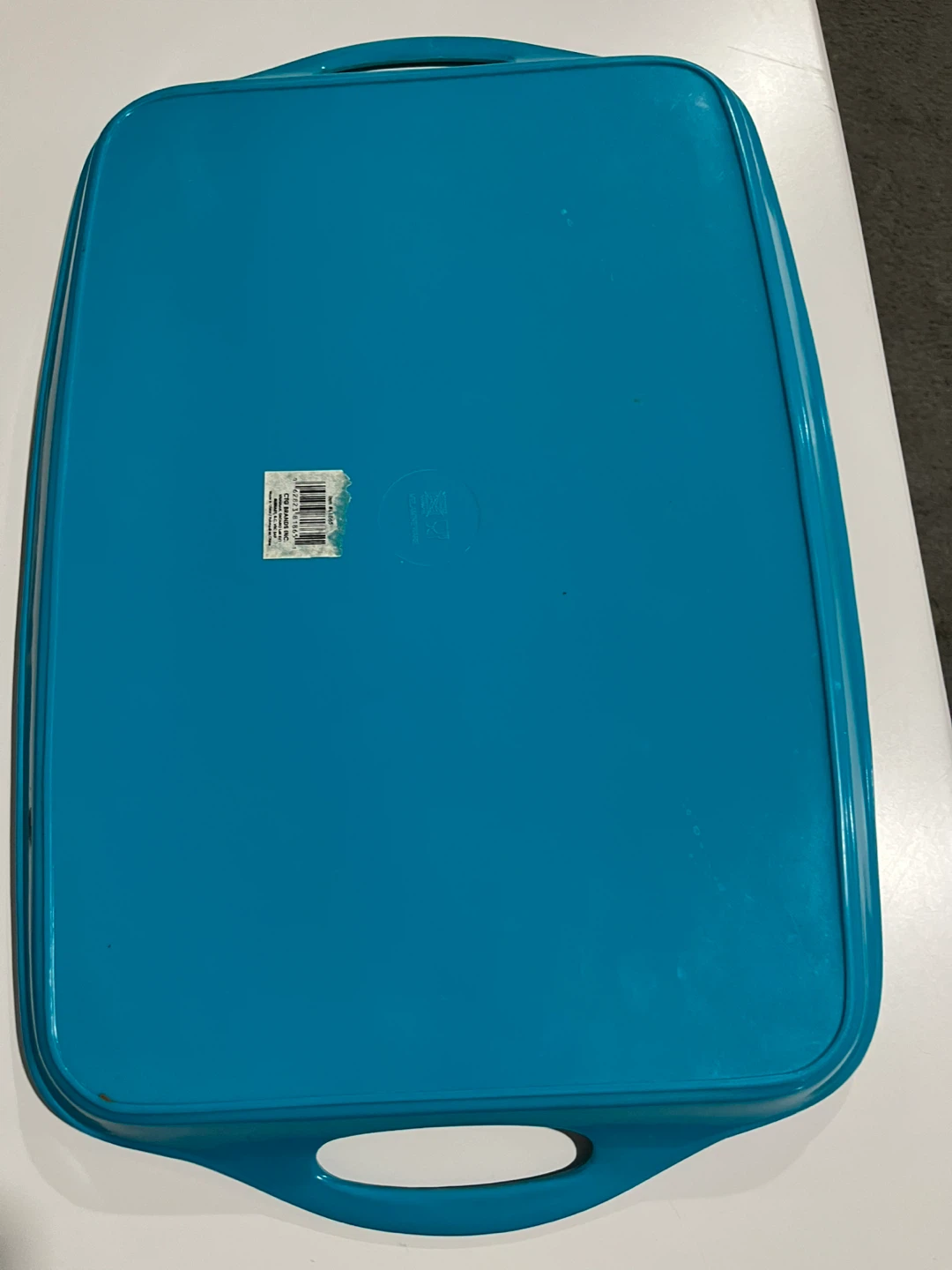 Blue Serving Tray with Floral Design - photo 3
