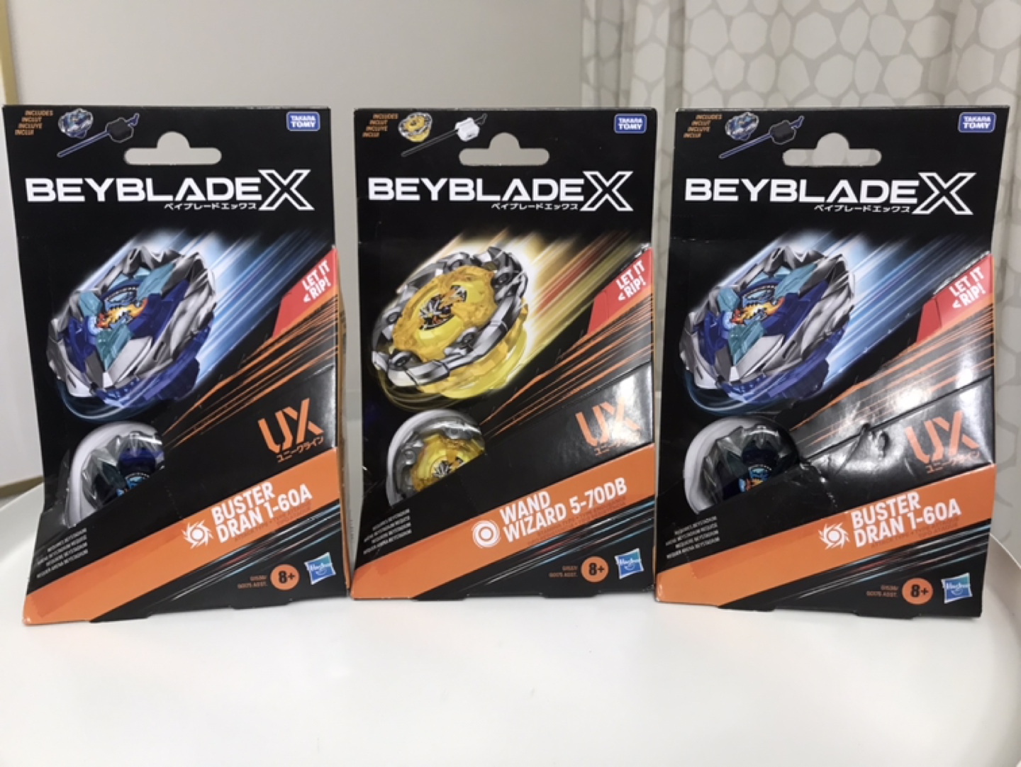 Beyblade X UX Buster Dran T-60A & Wand Wizard 5-70DB Lot