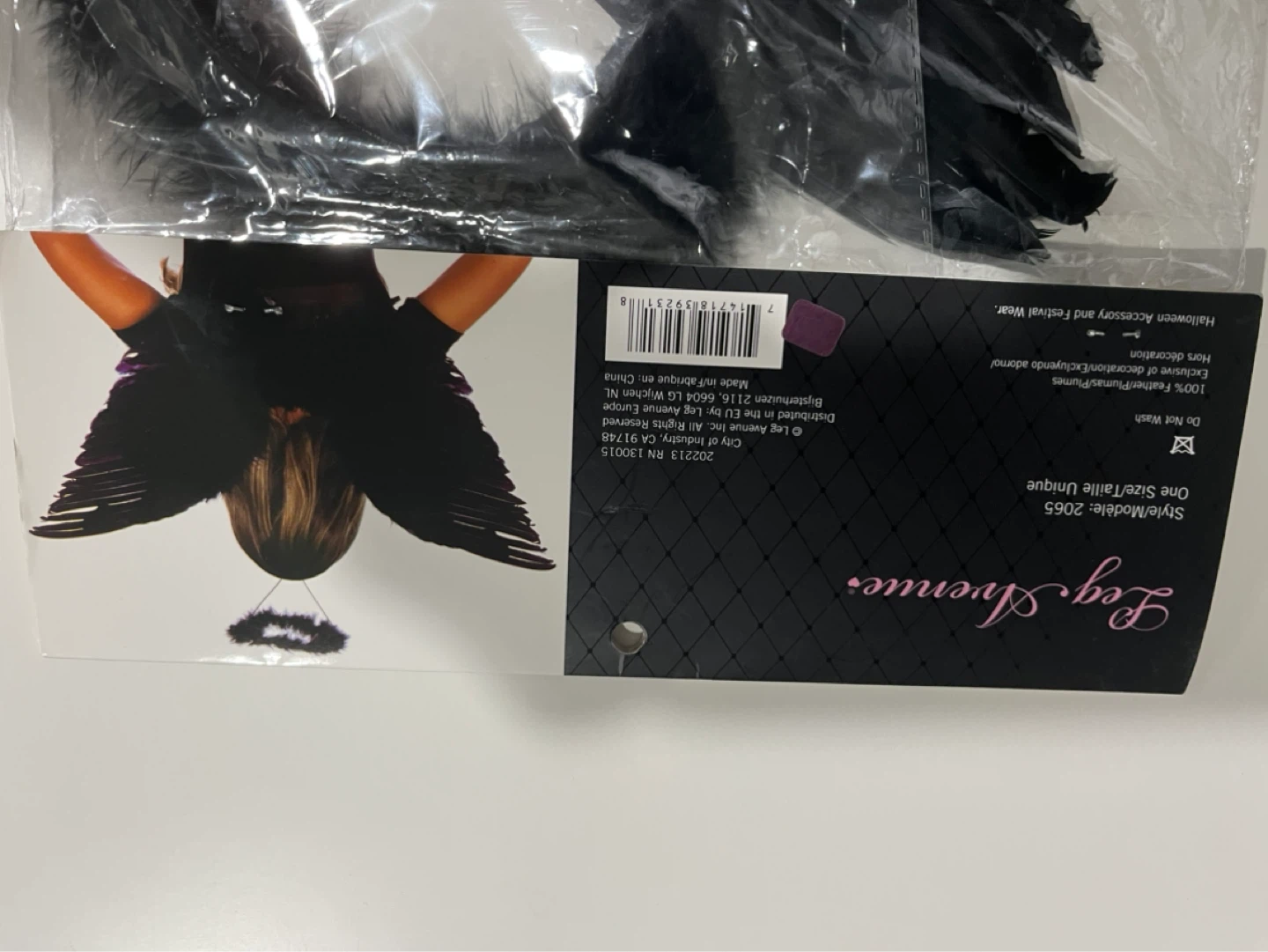 NEW Black Feather Wings with Halo - photo 4