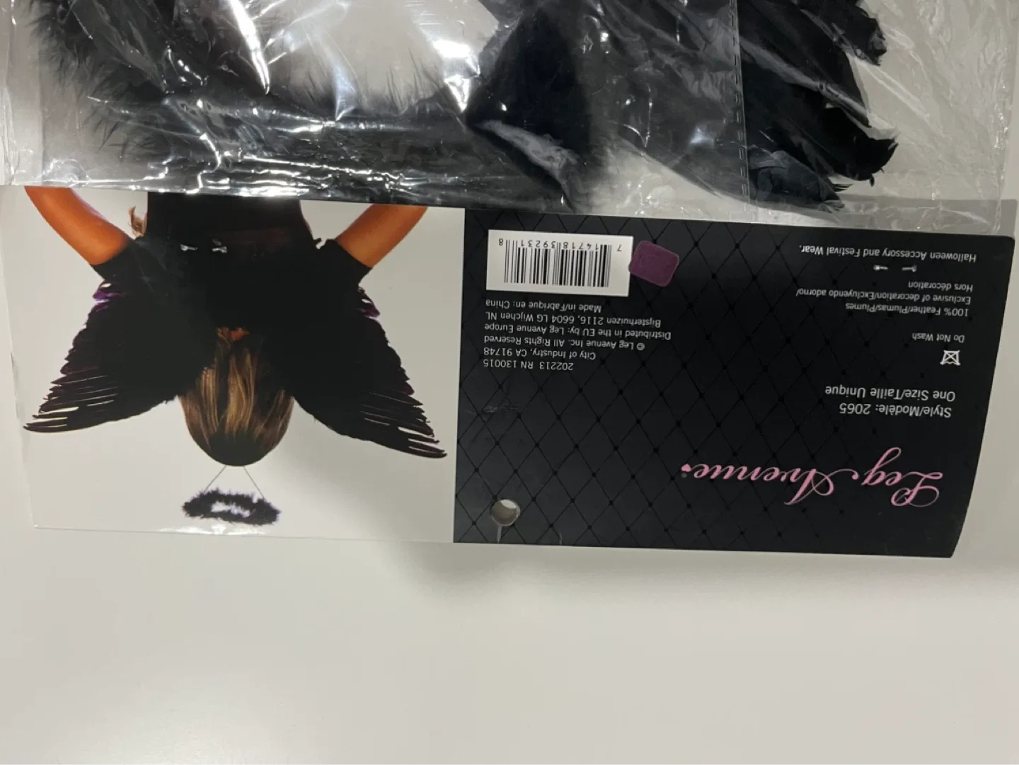 NEW Black Feather Wings with Halo - photo 4