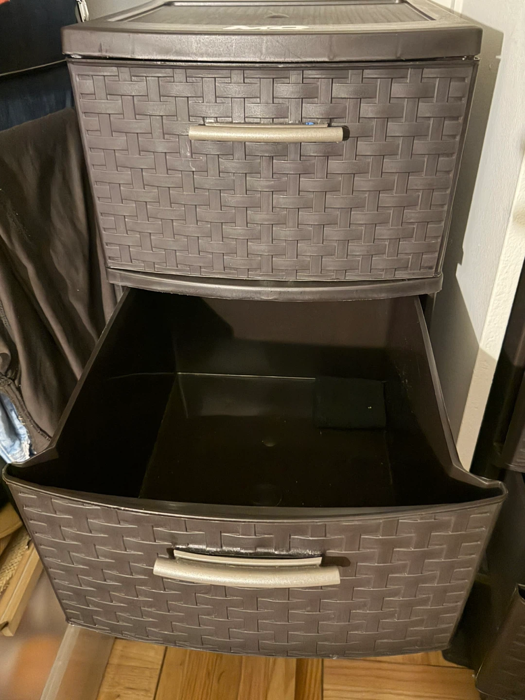 Dark Brown 4-Drawer Plastic Storage Unit - photo 2