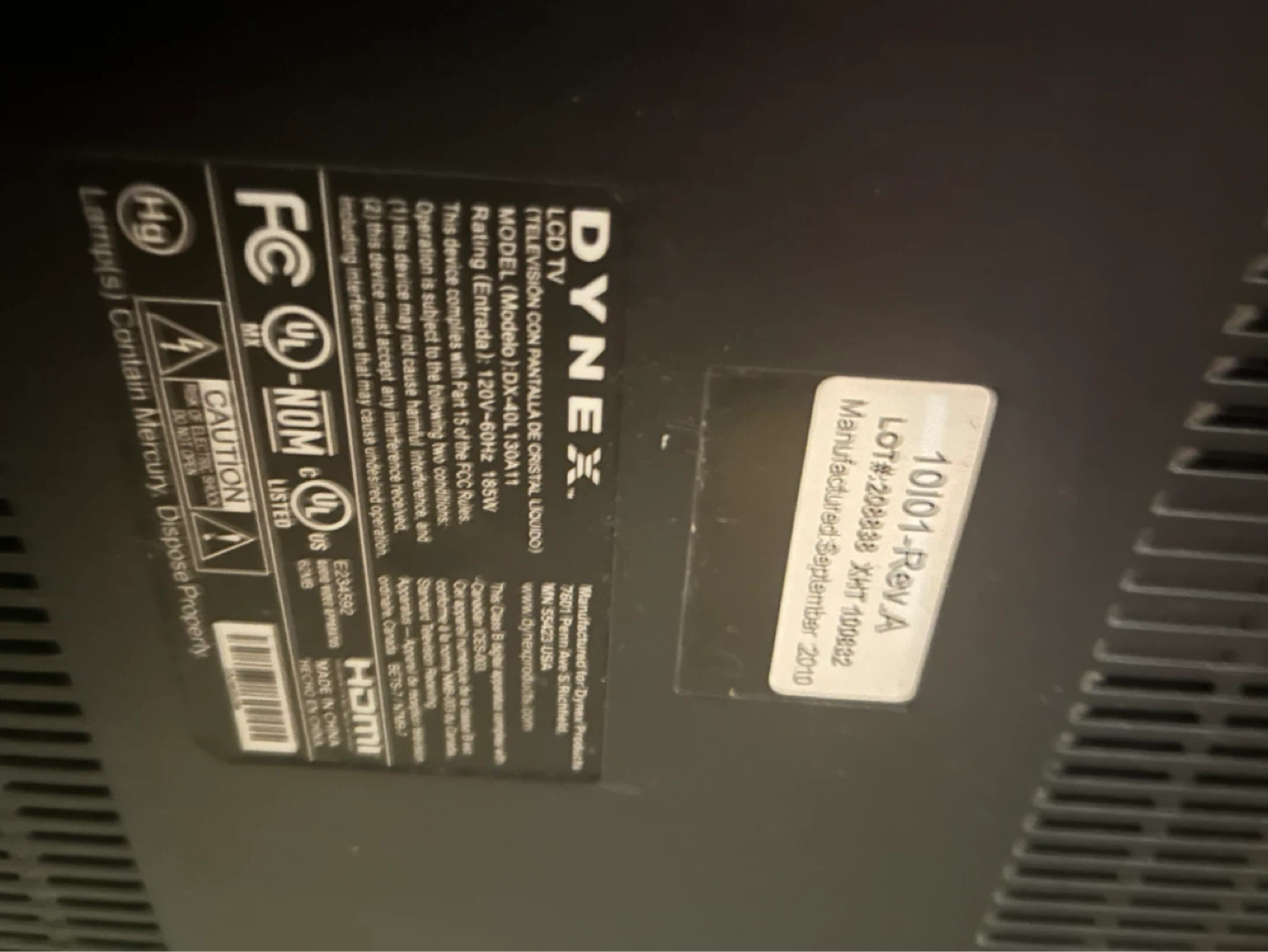 Dynex LCD TV 40 inch - photo 3