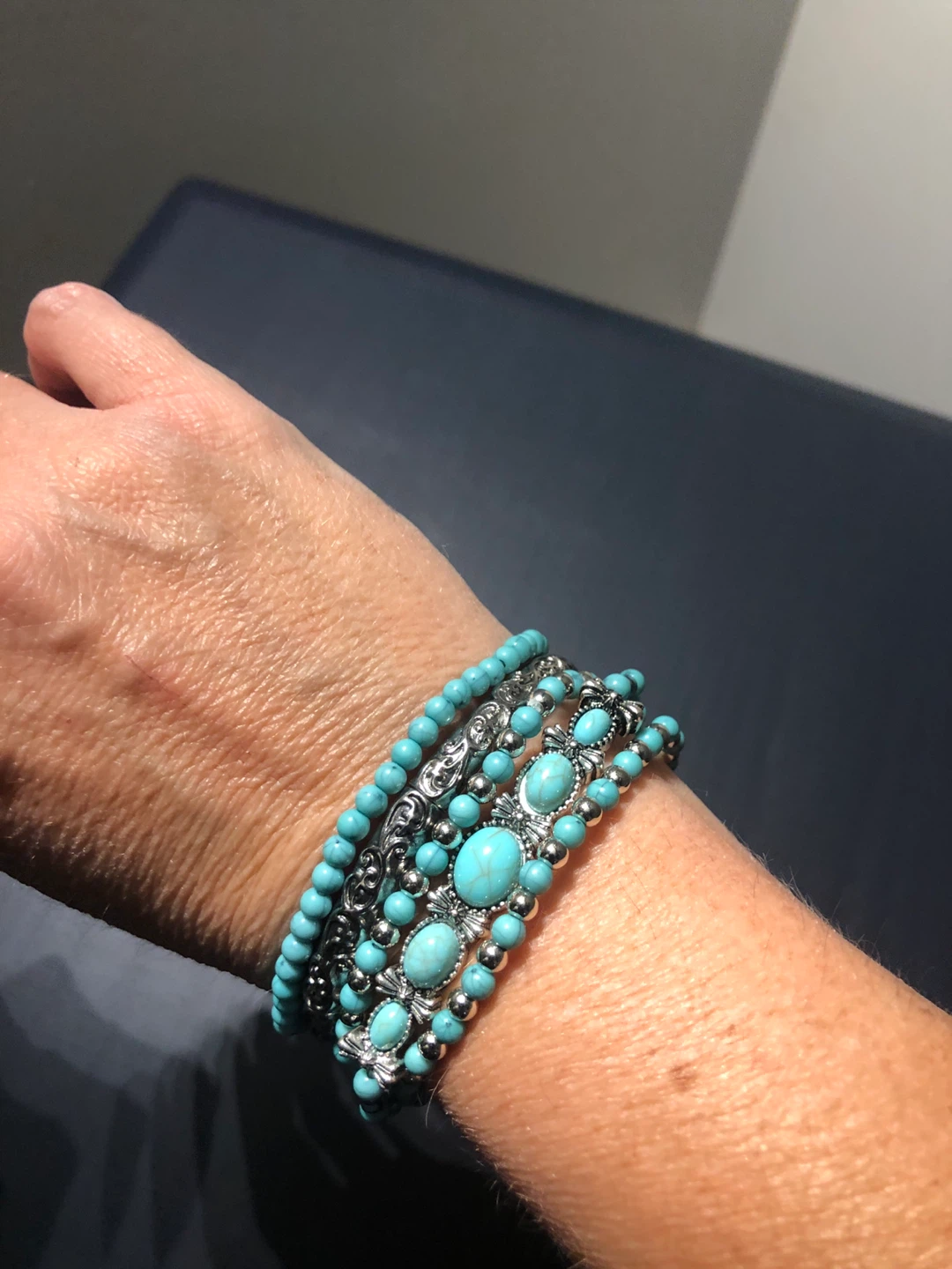 Bracelet set turquoise look