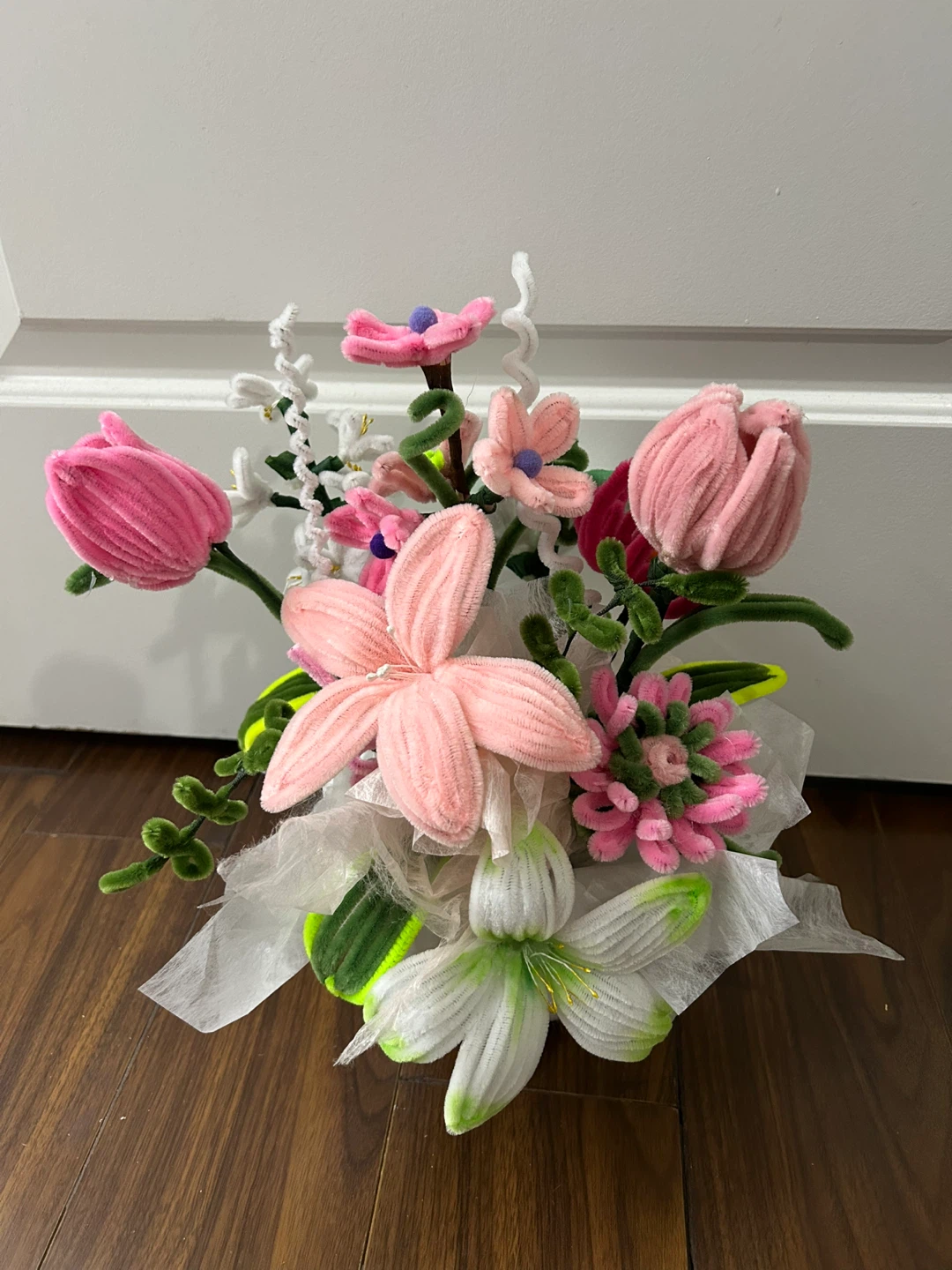 Handmade Pipe Cleaner Flower Arrangement