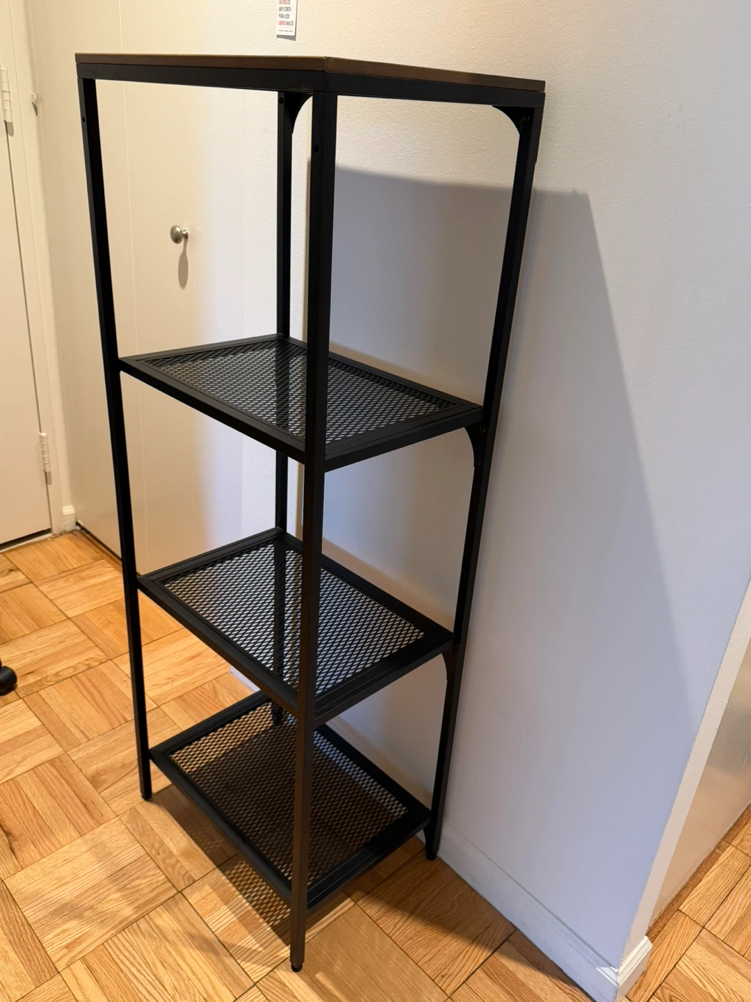 MOVING SALE - 4-Shelf Metal and Wood Bookcase (selling 2!) - photo 2