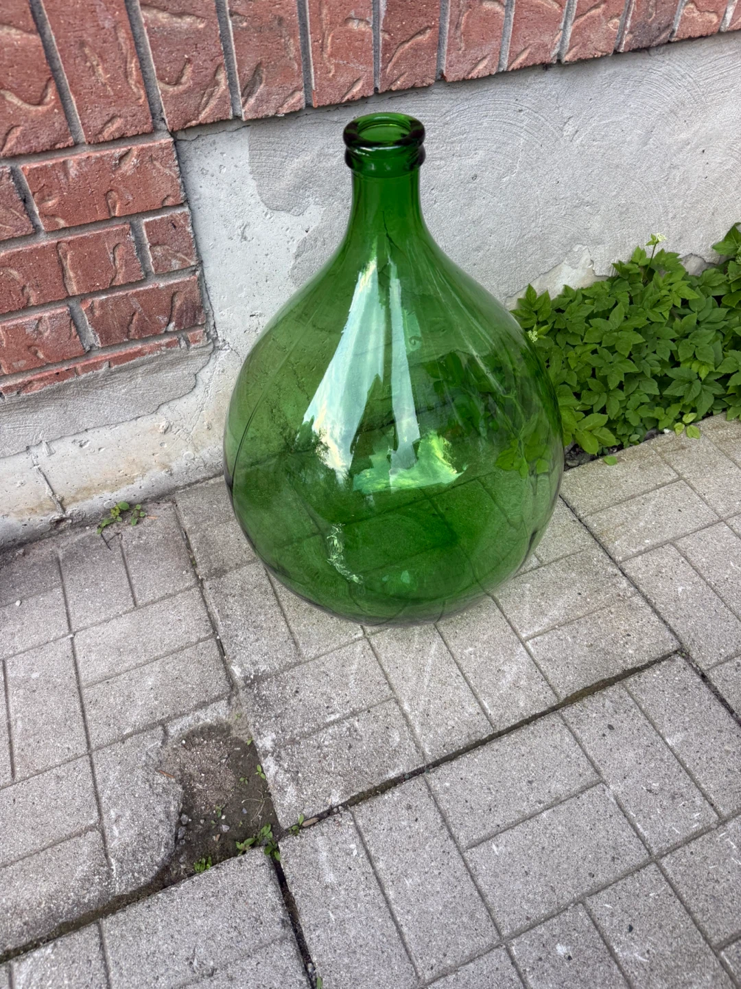 Large Green Glass Bottle