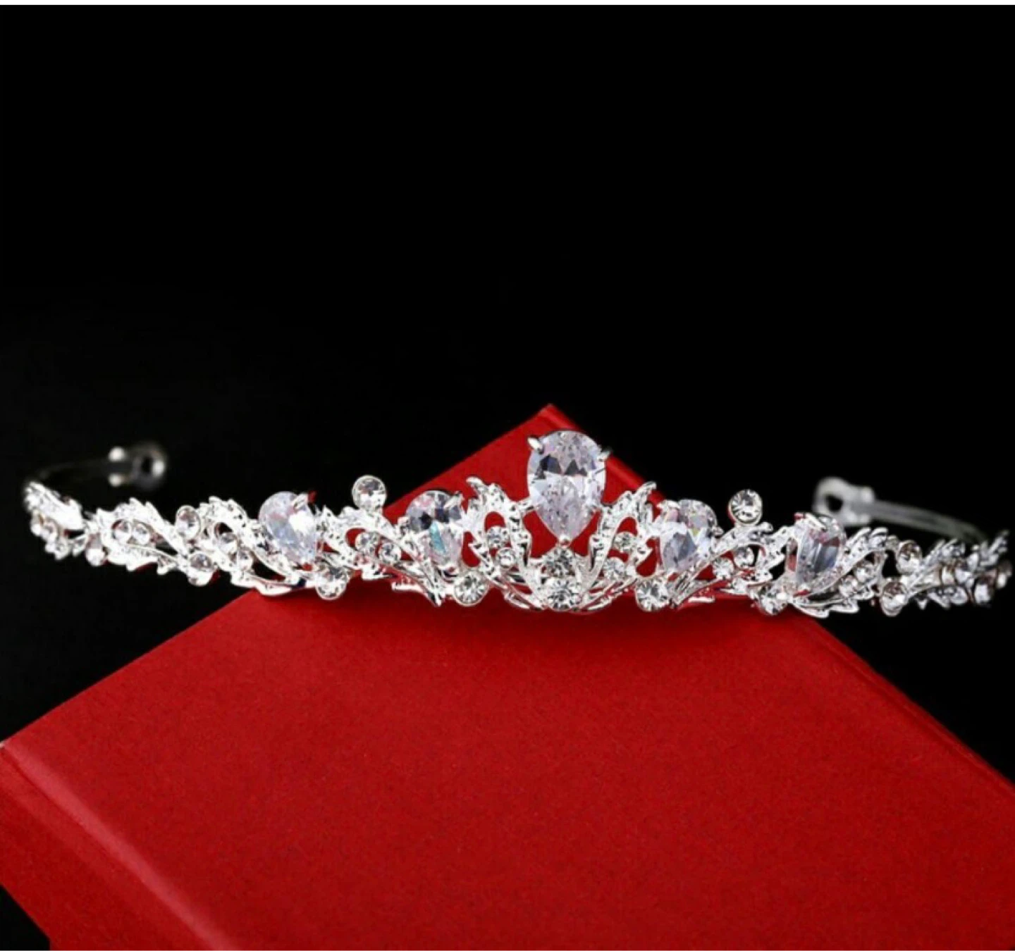 Silver Tiara with Rhinestones