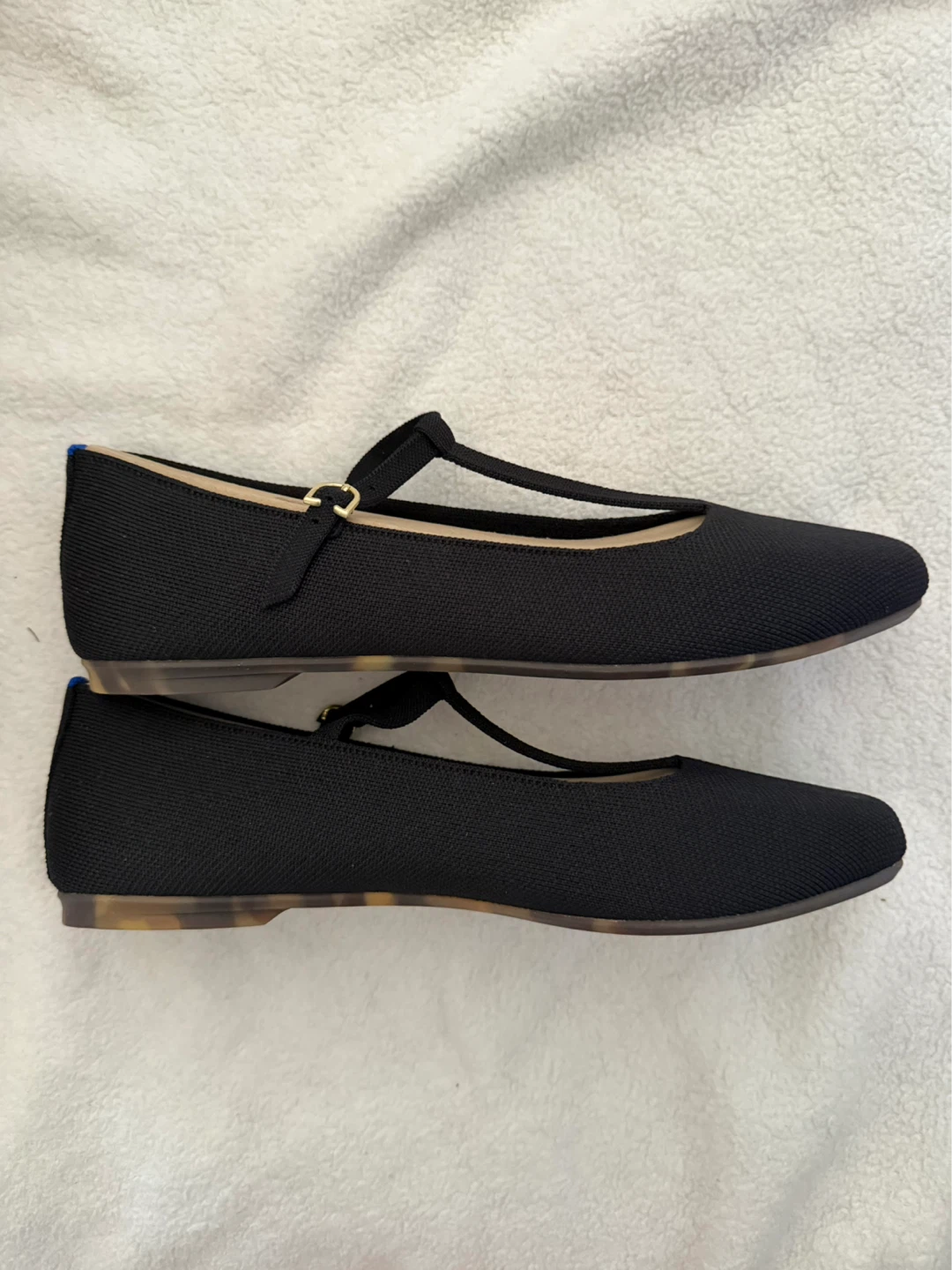Rothy's The T-Strap Mary Jane Black Flats US 10.5