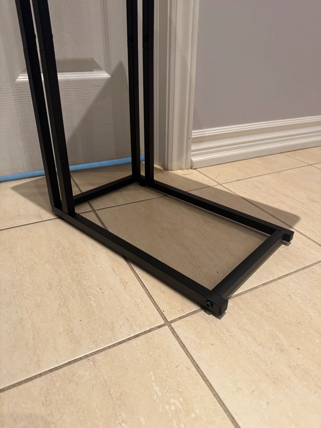 C-Table Side Table with Rustic Wood Top - photo 3