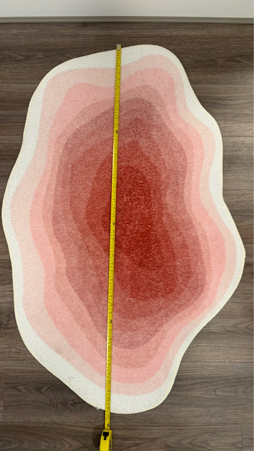 Abstract Pink Layered Rug - photo 2