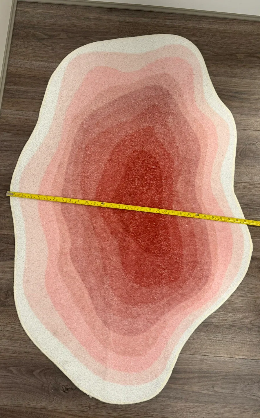 Abstract Pink Layered Rug - photo 3