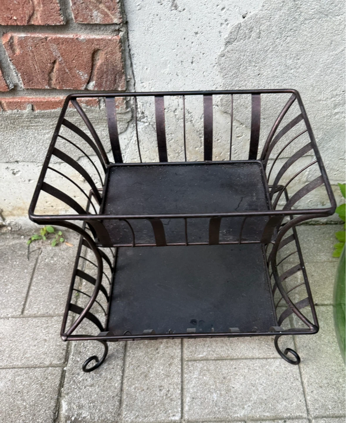 Two-Tier Metal Basket Stand - photo 3