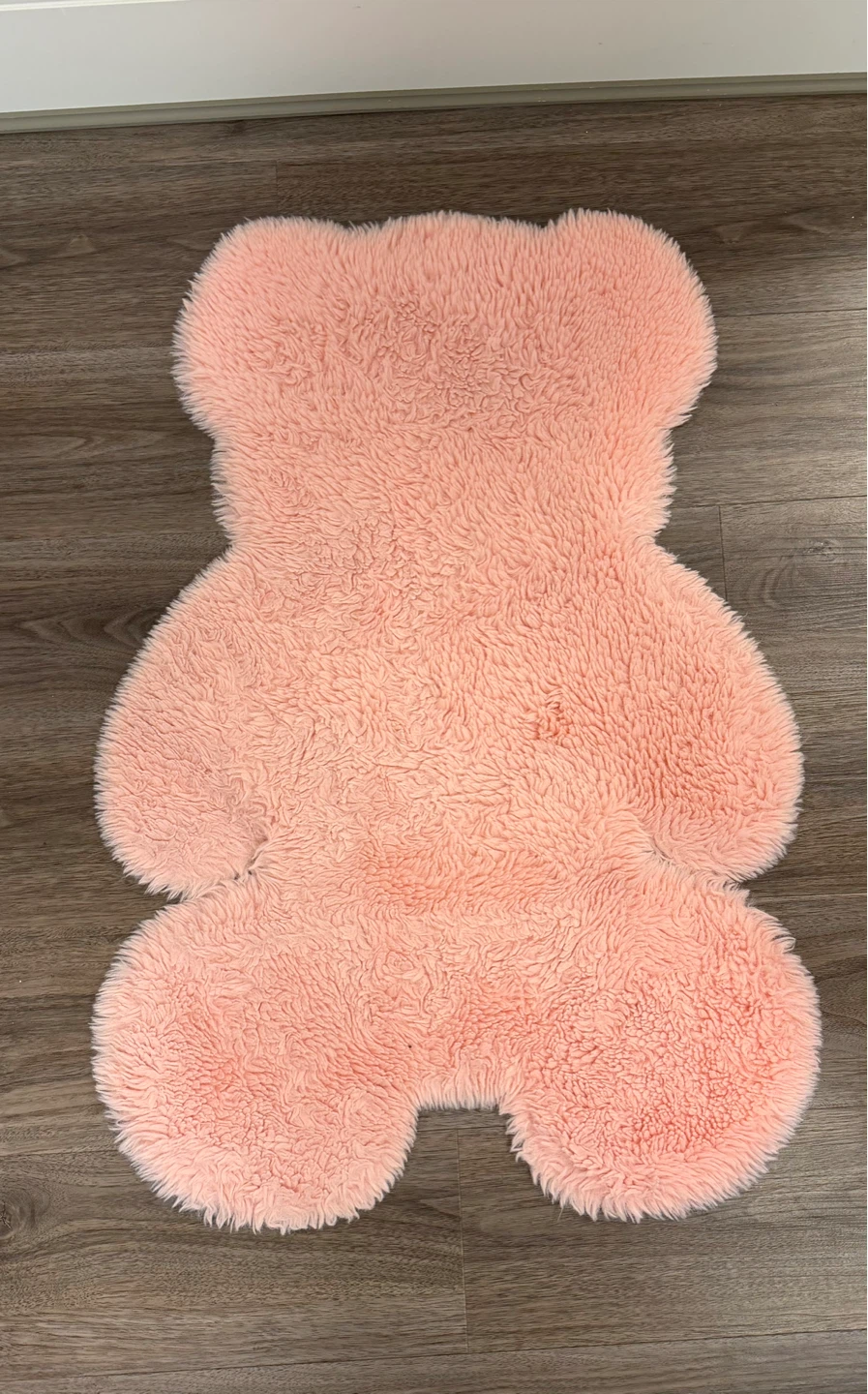 Pink Teddy Bear Shaped Shag Rug