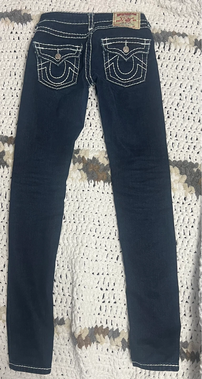True Religion Jeans - Dark Wash with White Stitching - photo 2