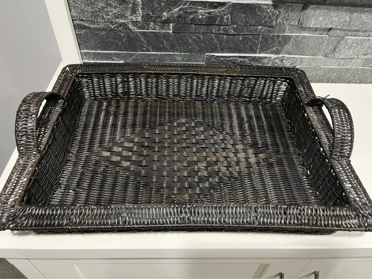 Woven Tray with Handles