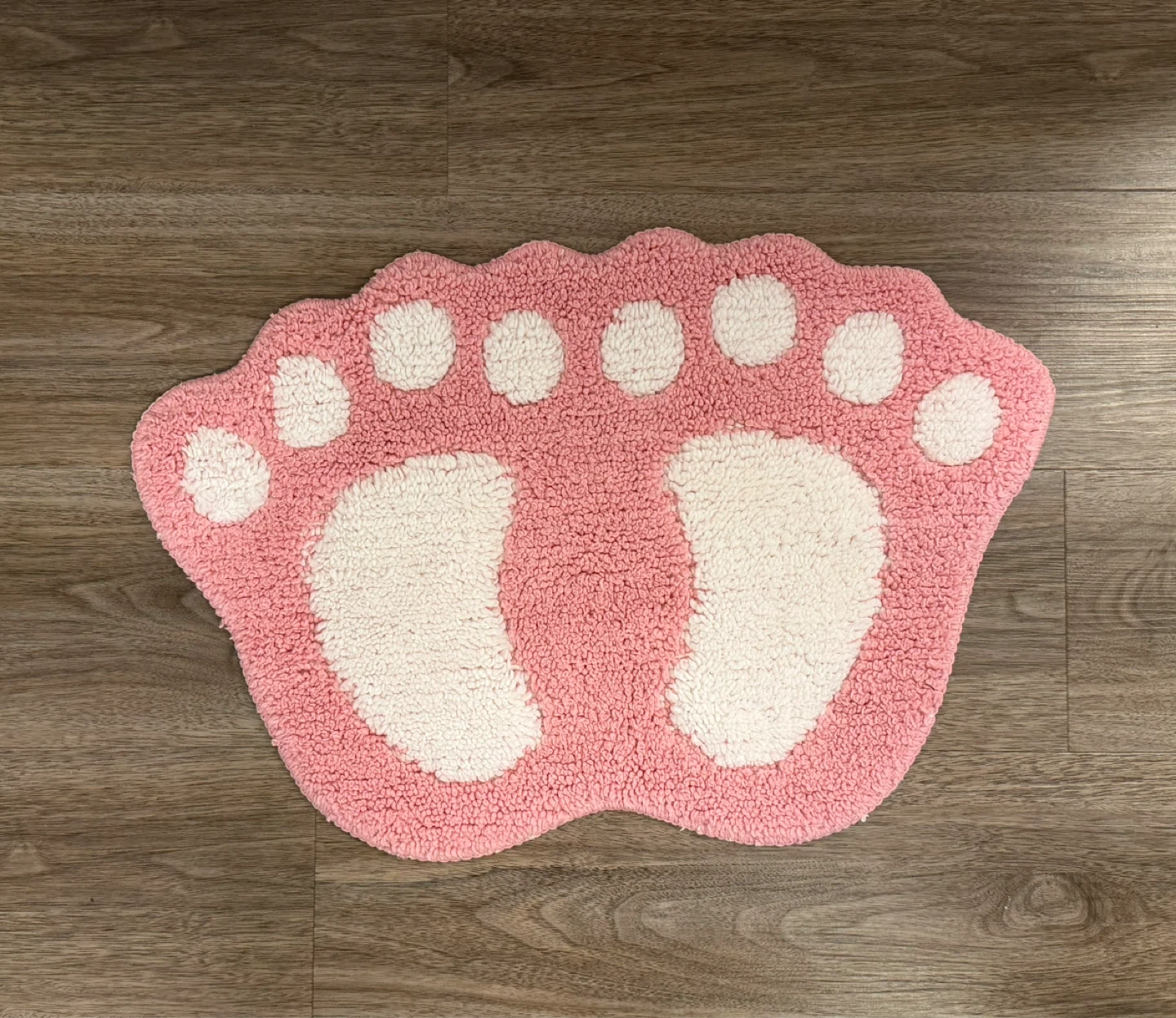 Pink Paw Print Bath Mat Rug