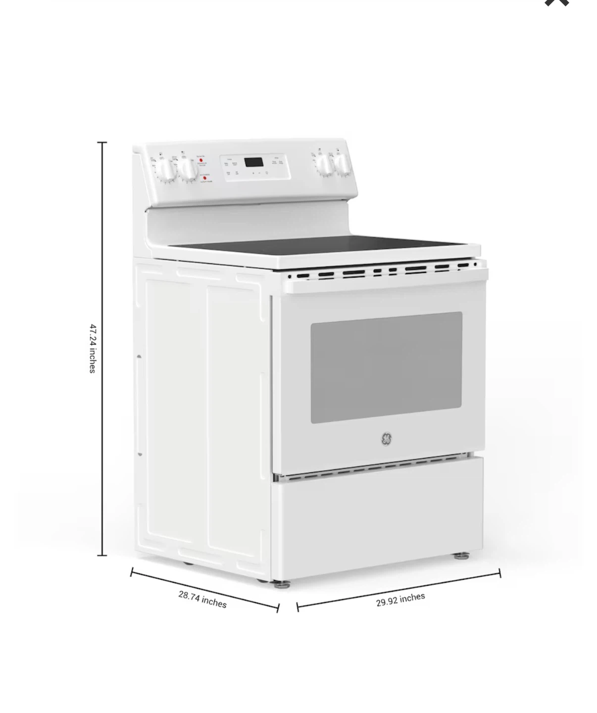 GE 30-inch Electric Smoothtop Range with Self Cleaning - photo 2