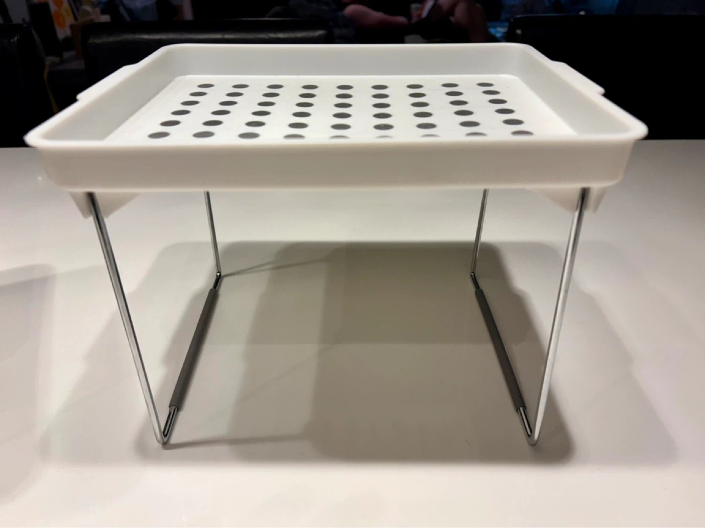 White Stackable Shelf Organizers