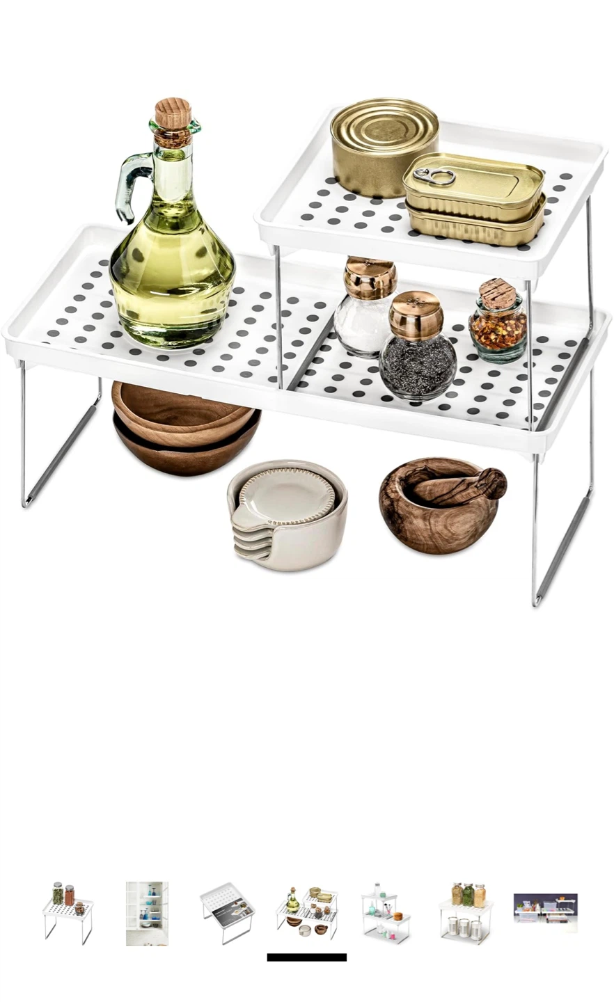White Stackable Shelf Organizers - photo 4