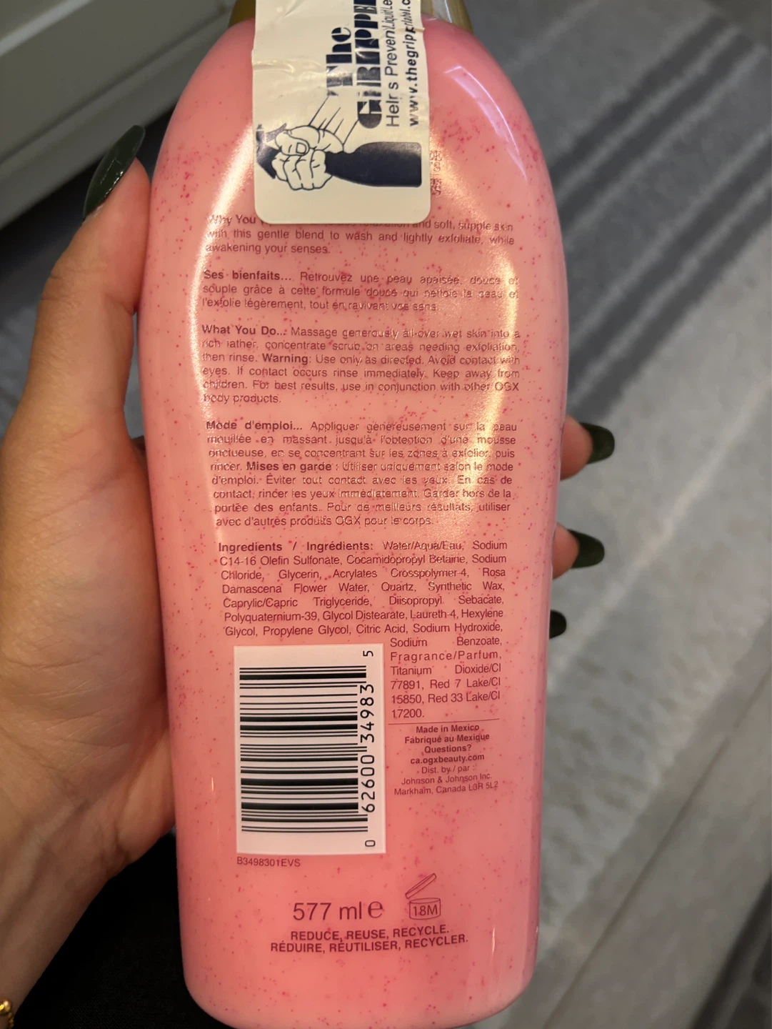 OGX Rose Water & Pink Sea Salt Scrub & Wash 19.5 fl oz - photo 2
