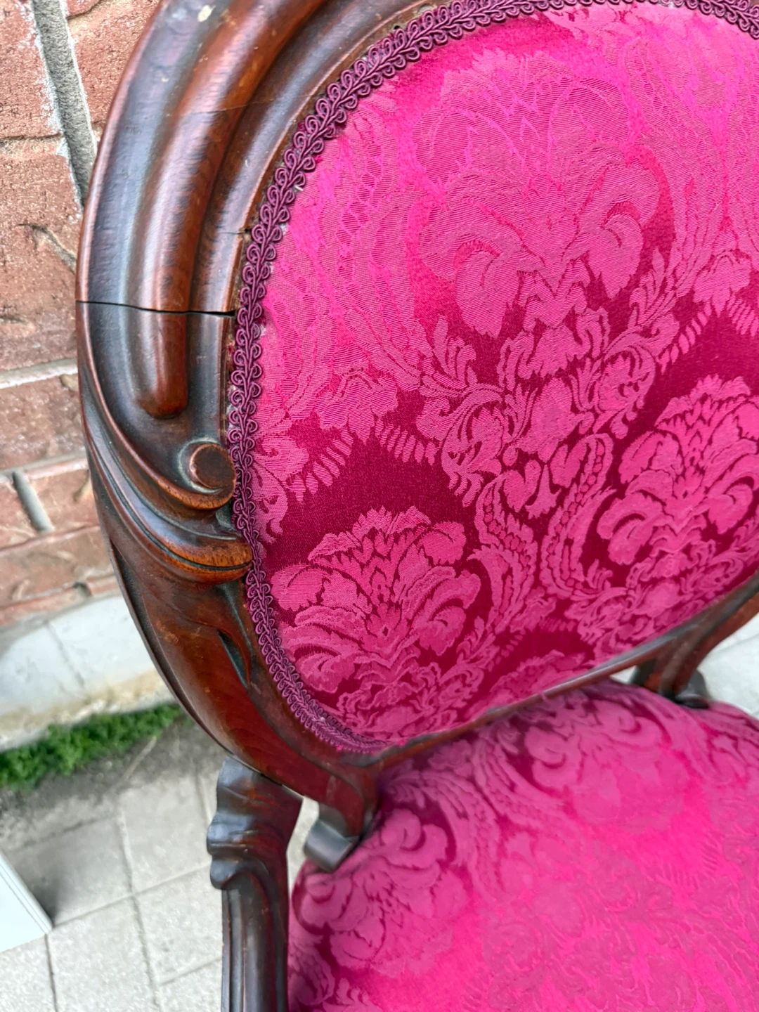 Vintage Ornate Upholstered Accent Chair - photo 4