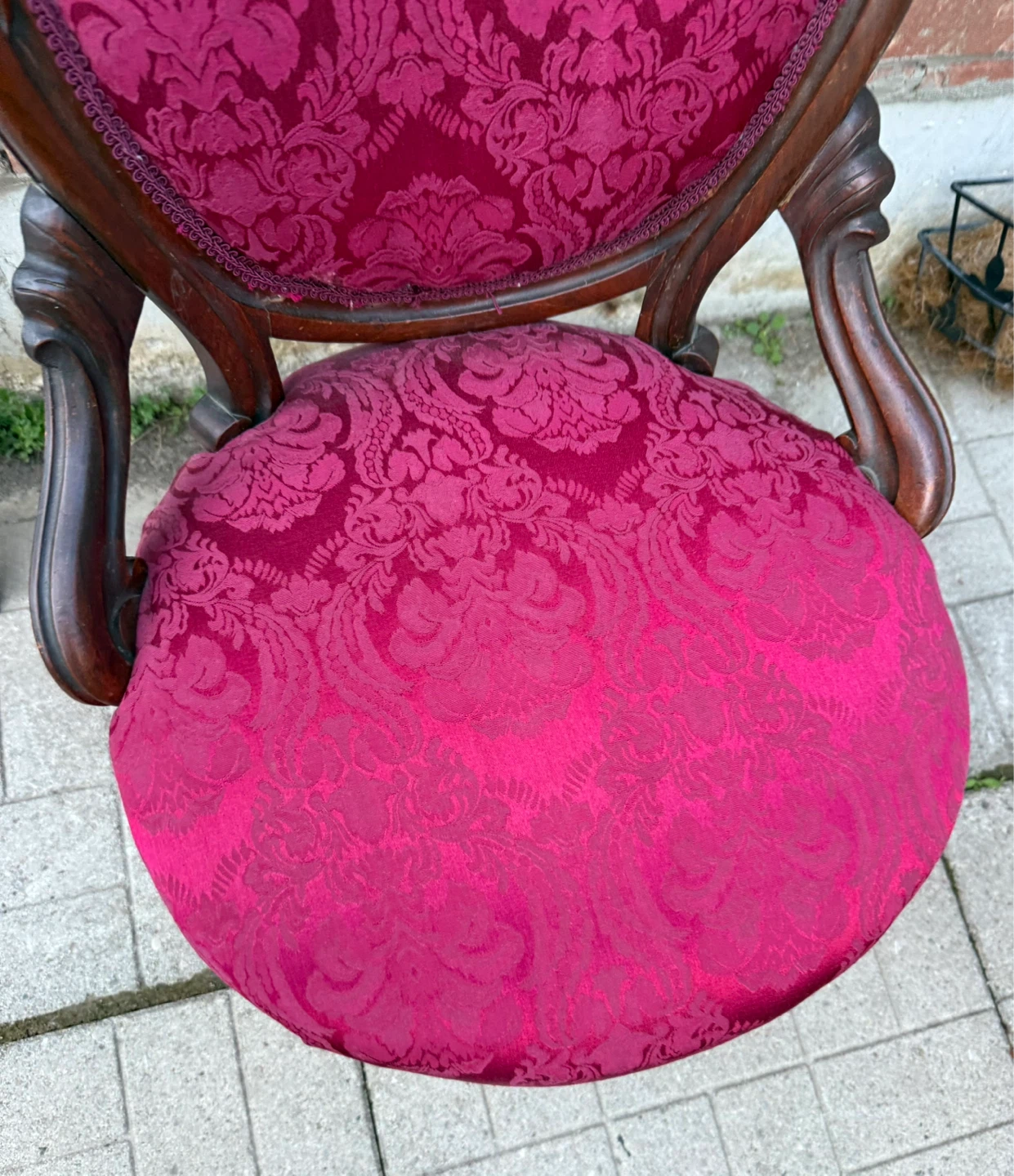 Vintage Ornate Upholstered Accent Chair - photo 3