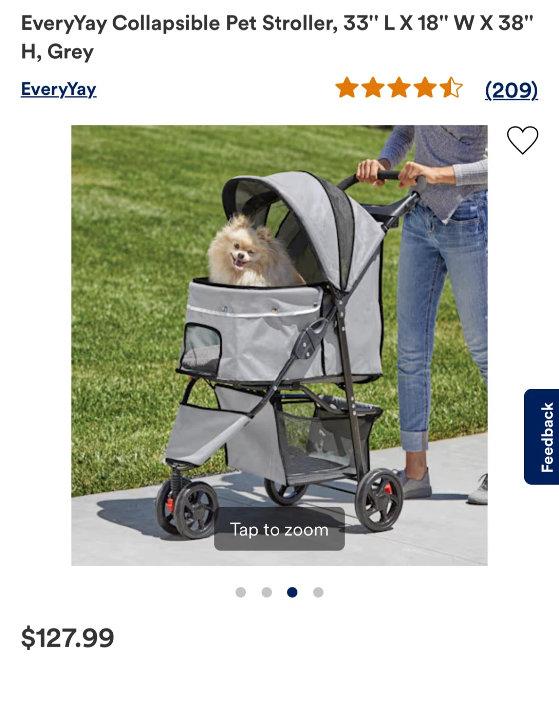 Pet Stroller for pets up to 30 lbs- Like new