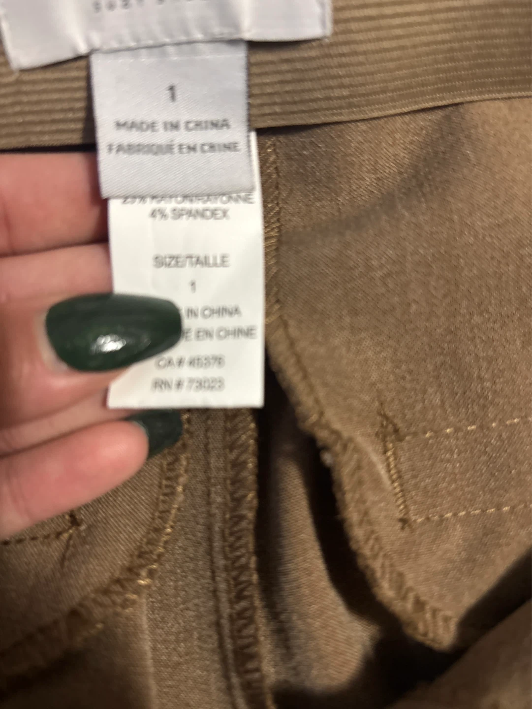 Brown Pants Size 1 - photo 2
