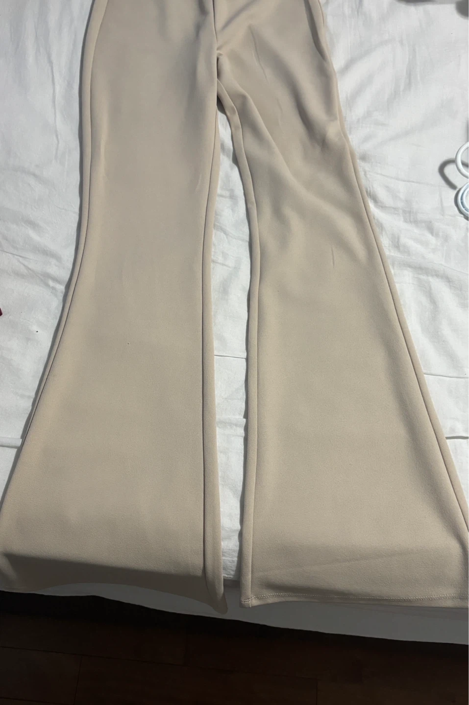 Beige Flared Pants
