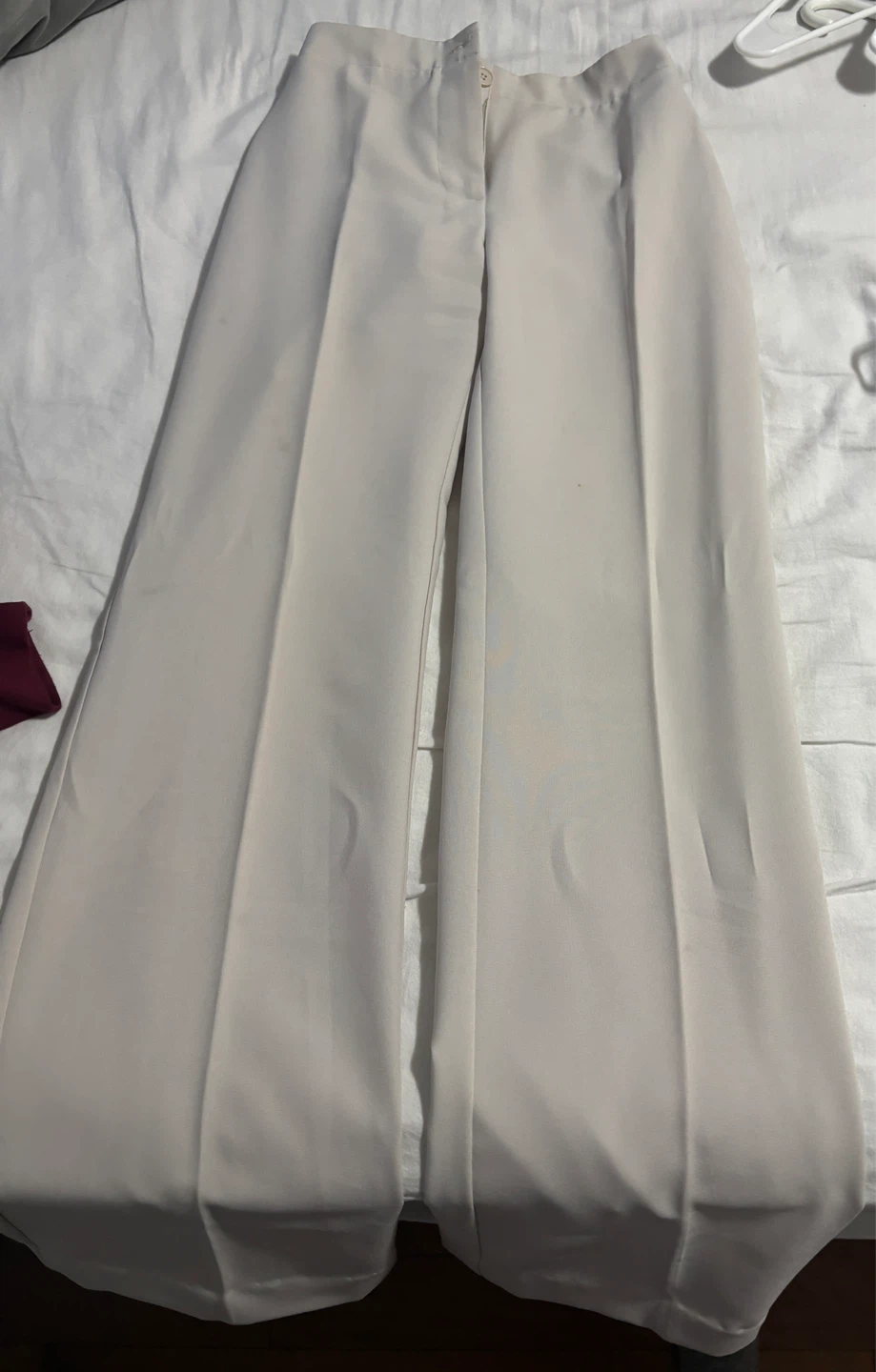 Cream Wide Leg Pants - Size 6