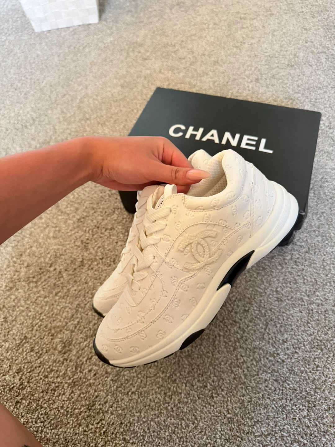 CHANEL women’s suede sneakers