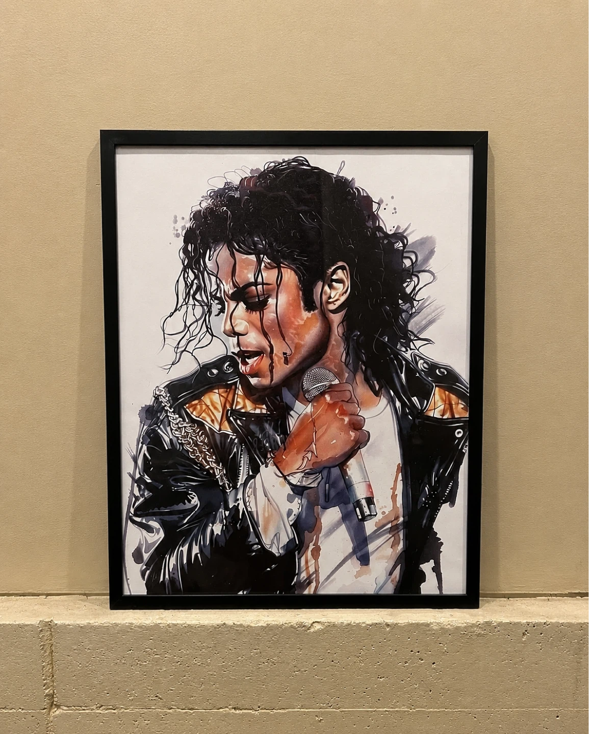 Framed Michael Jackson Artwork