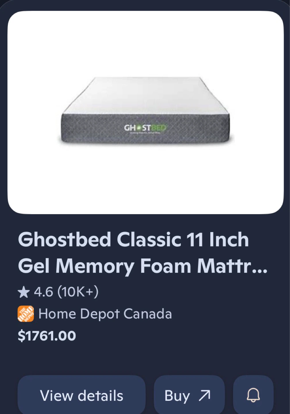 Ghostbed Classic 11 Inch Gel Memory Foam Mattress - photo 2