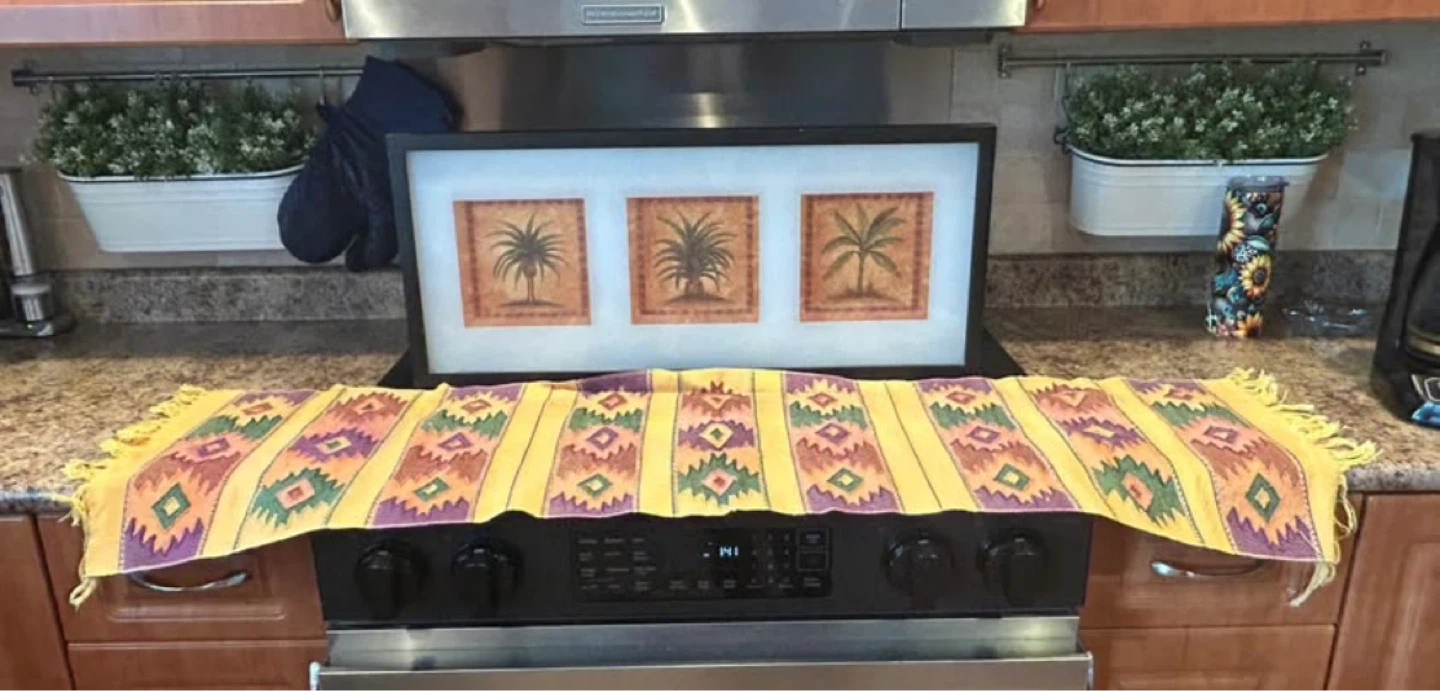 Mexican room decor/ wall sconces/ candle holders/ table runner