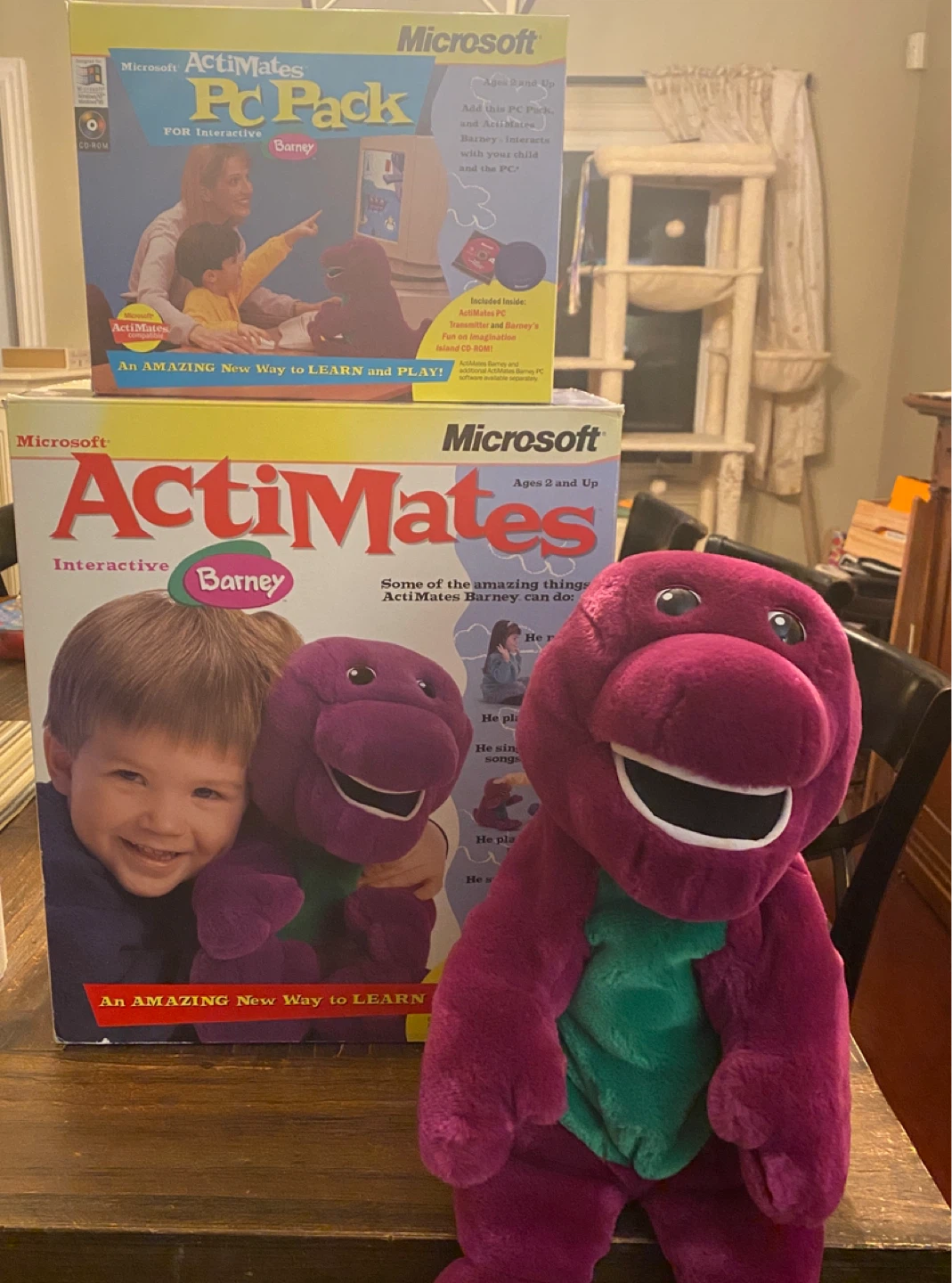 1997 Microsoft Actimates Barney with PC Pack