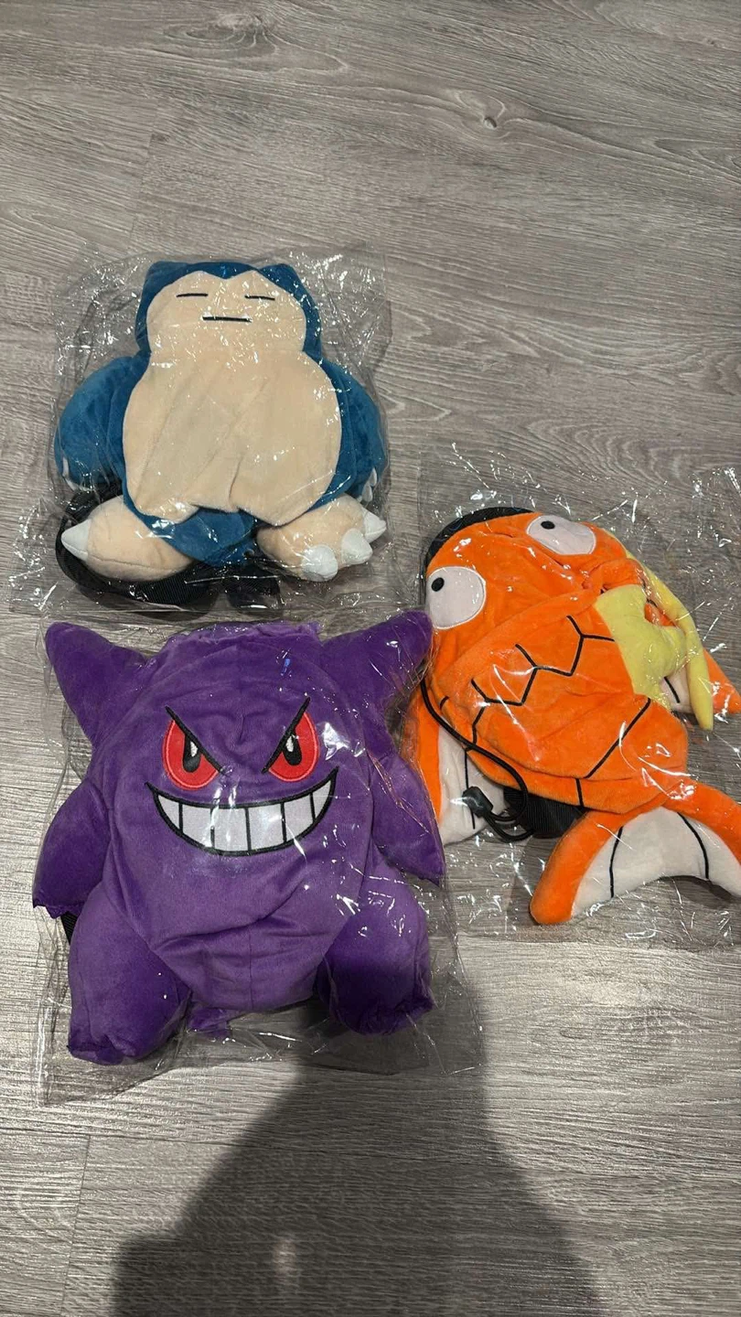 Pokemon Plush Backpacks Snorlax Gengar Magikarp - photo 2