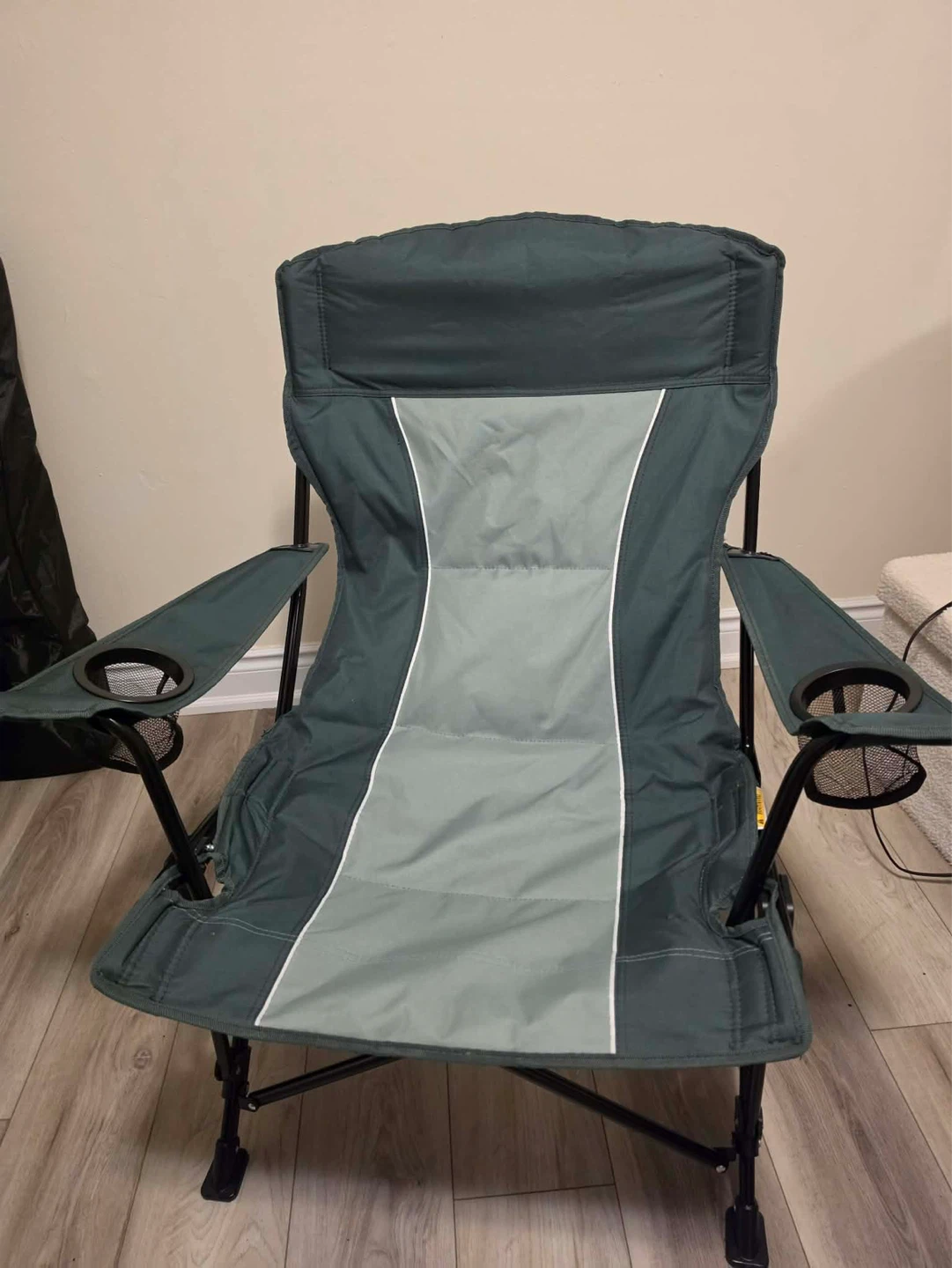 2 Green Camping Chair with Cup Holders - photo 2