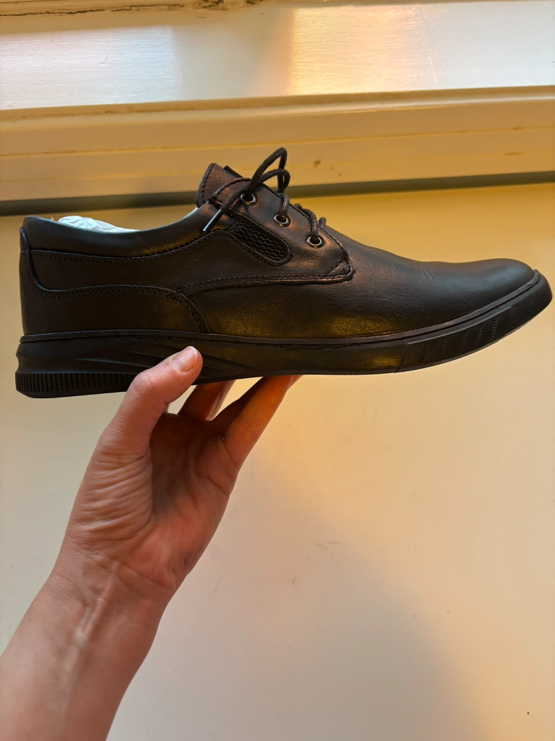Valentinos Orthopedic Men's Black Leather Dress Shoes - photo 2