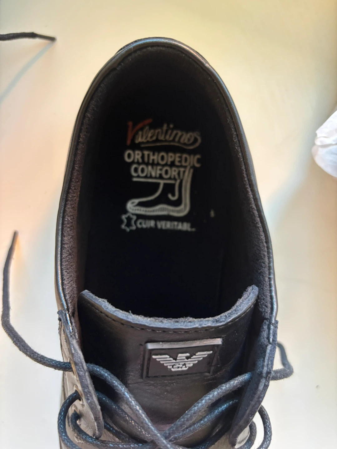 Valentinos Orthopedic Men's Black Leather Dress Shoes - photo 5