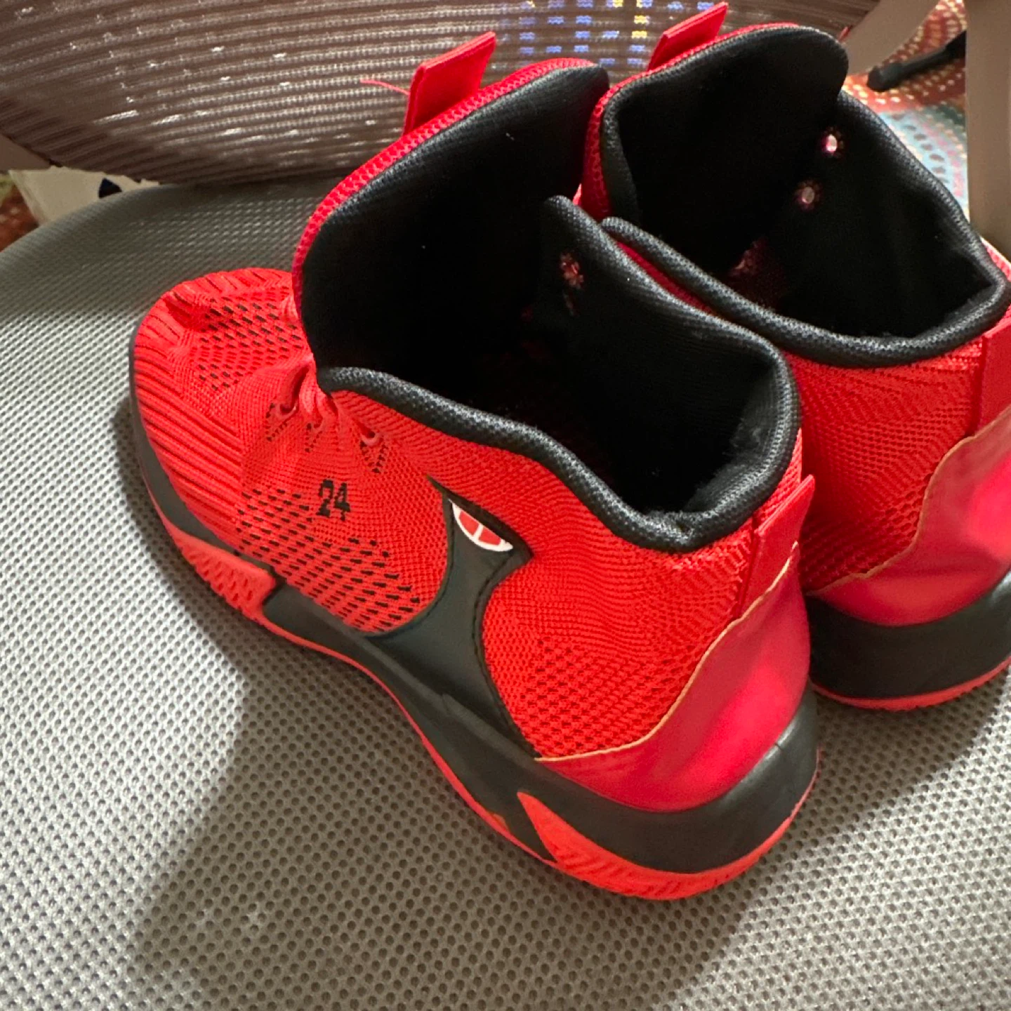 Red High-Top Basketball Shoes - photo 4