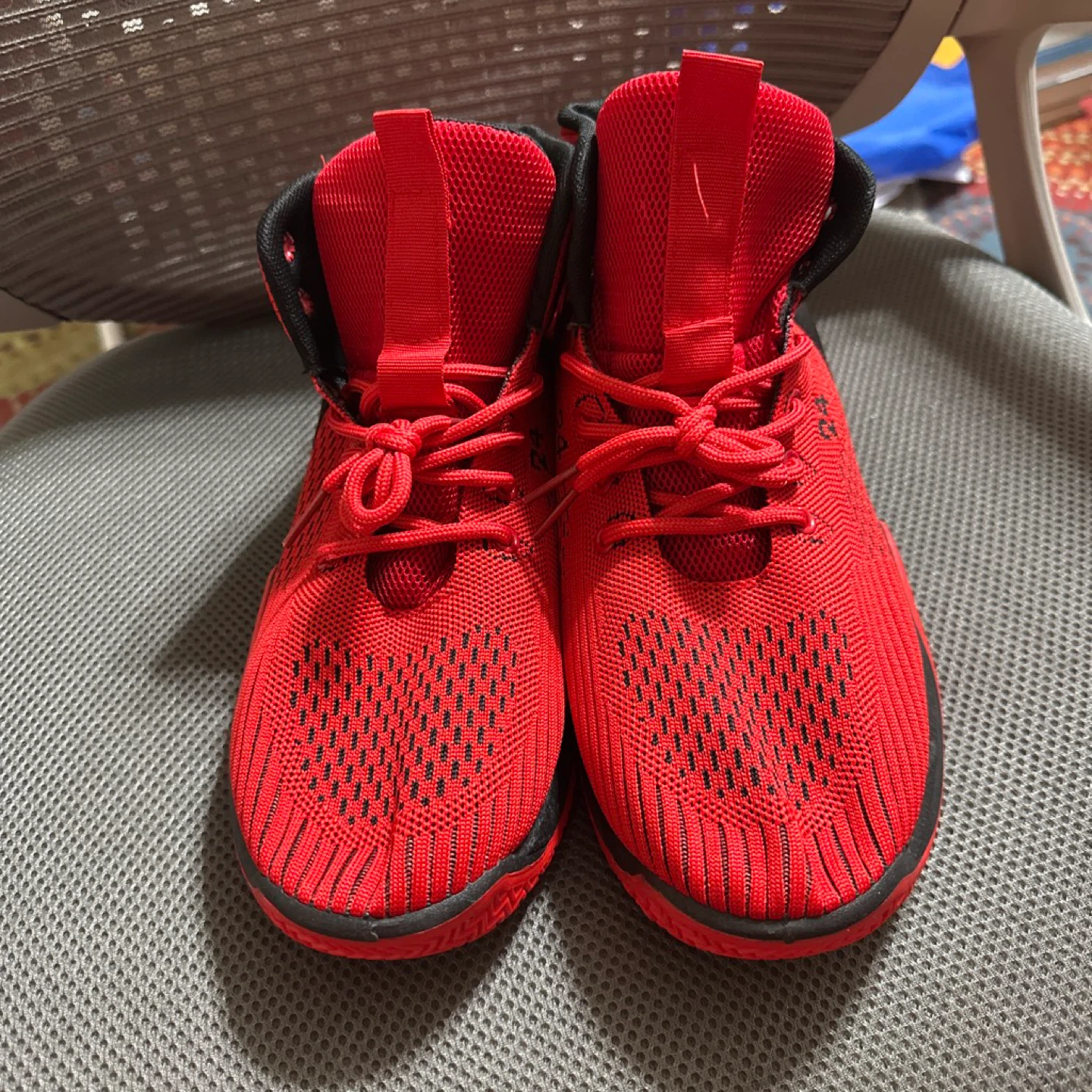 Red High-Top Basketball Shoes - photo 3