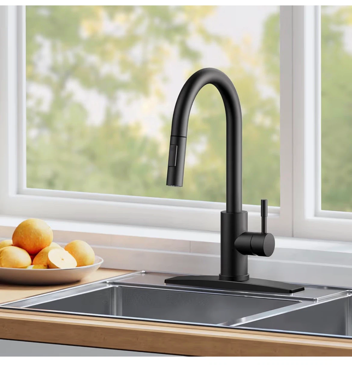 Kitchen Pull Down Faucet - Black - photo 3