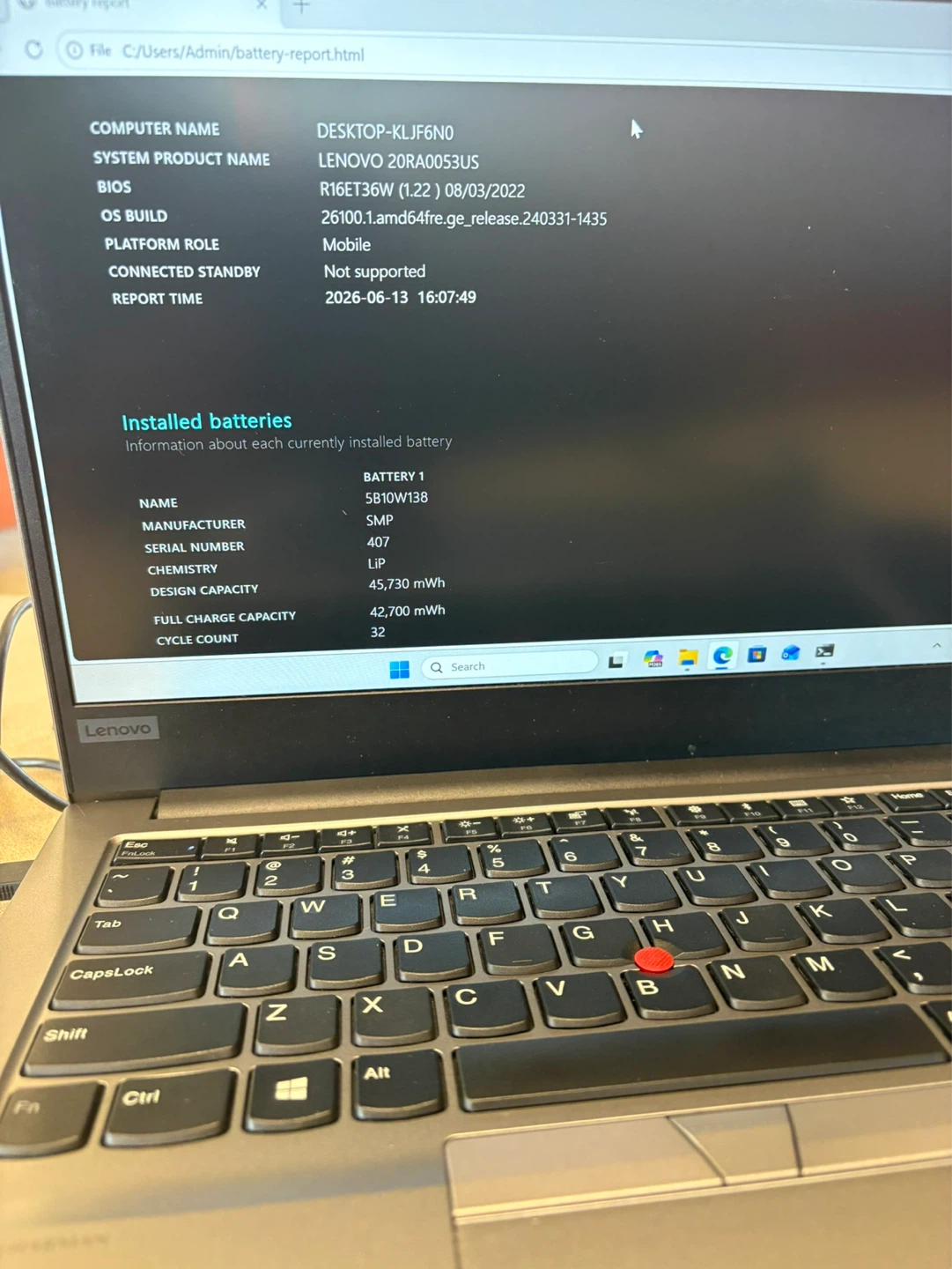 Lenovo Thinkpad e14 10th Gen i7  512ssd 10th gen 16gb ram - photo 4