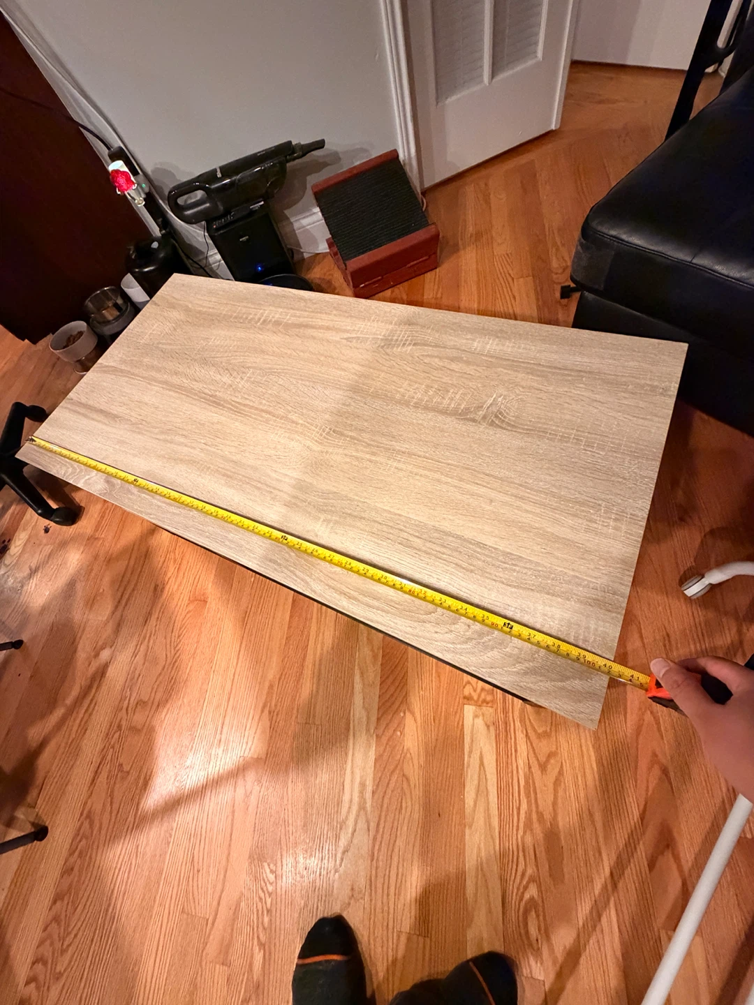 Modern Wood Grain Coffee Table with Shelf - photo 5